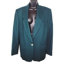 Classiques Entier Wool Hunter Green Blazer Jacket Size Medium