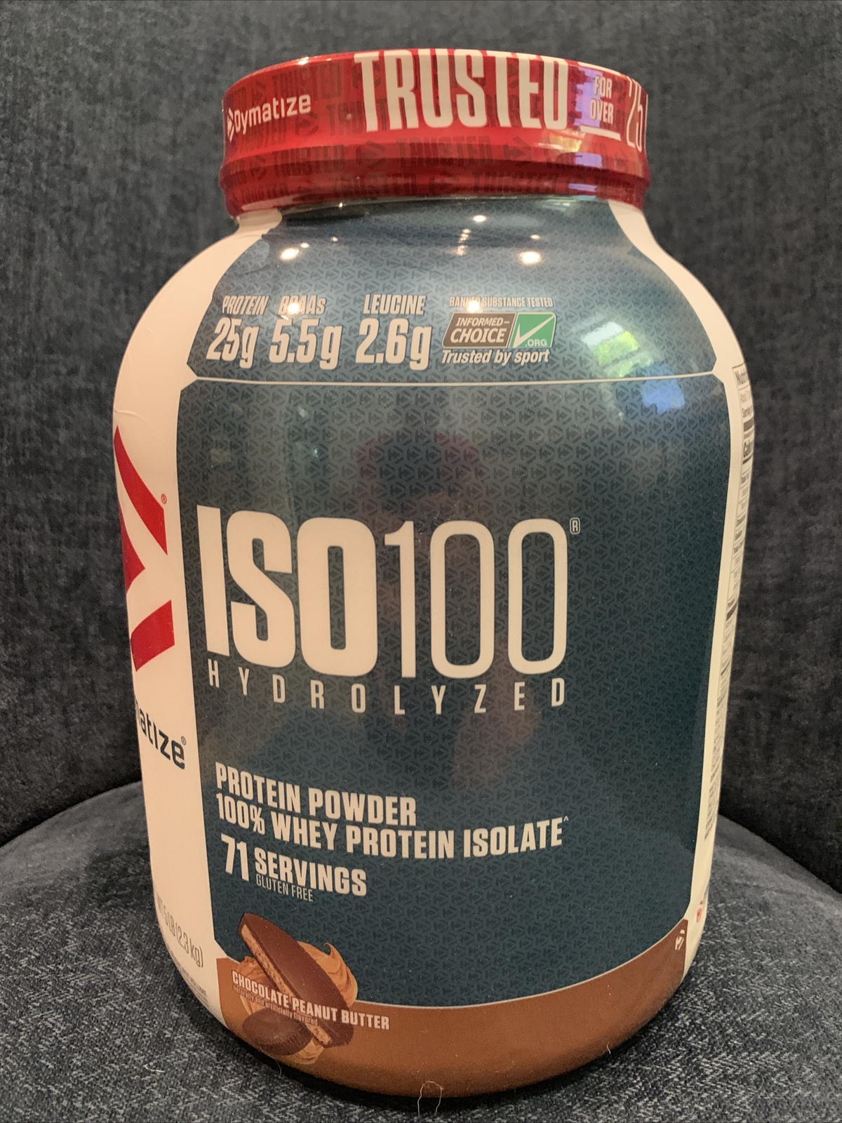 Dymatize ISO 100 Whey Protein Powder Isolate Chocolate Peanut Butter 5 ...
