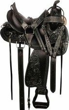 Premium Leather Western Barrel Racing Horse Saddle Size, 14" To 18" Inches Seat