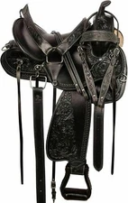 Premium Leather  Western Barrel Racing Horse Saddle Size, 14" To 18" Inches Seat