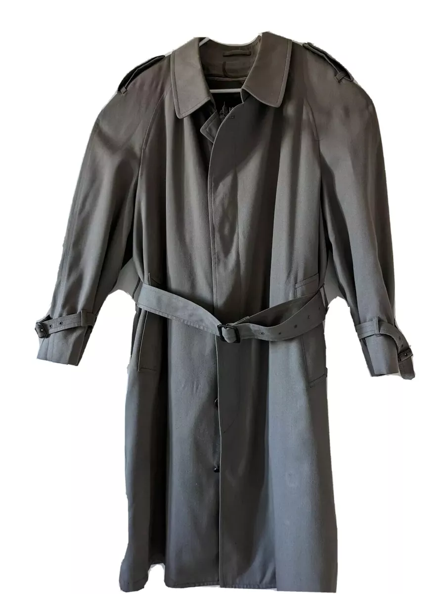 Vintage London Fog Men's Trench Coat Union Label Tweed Lining Size