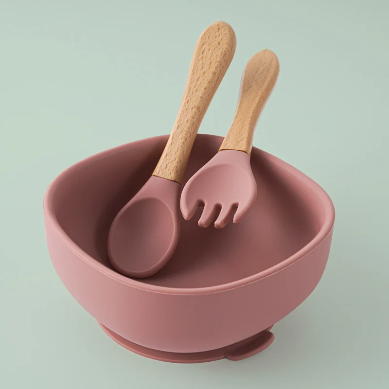 Silicone Baby Tableware Set BPA Free Children'S Tableware