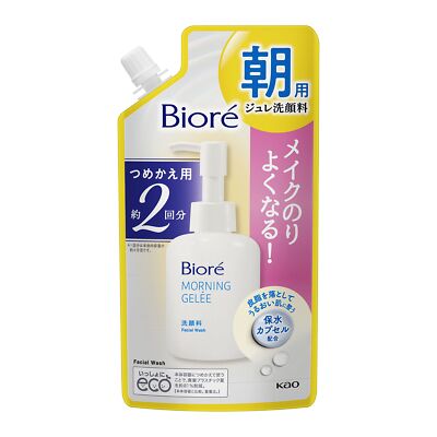 Biore Morning Jelly Facial Cleanser Refill Aqua Floral Scent 160ml Japan