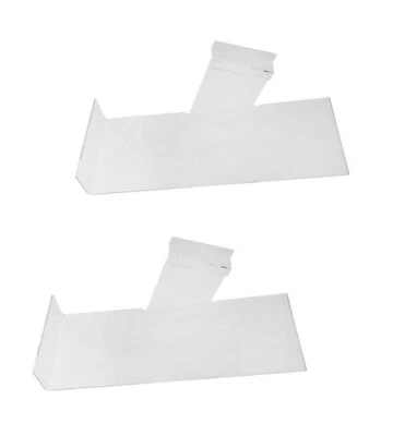 10" x 4" Right Profile Slatwall Clear Acrylic Shoe Display Shelf - 2 Pc