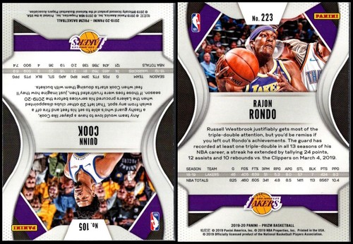 2019 Panini Prizm Los Angeles Lakers (2) Card Lot - HOT ITEM – EXPECTED TO SE... - Picture 2 of 2