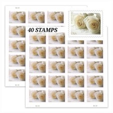 40 Wedding Rose Forever Stamps 2 SHEETS