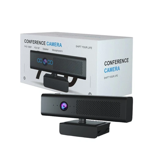 1080P Webcam Camera Drive-free with Mic and Privacy Cover 4 Noise Reduction Micr