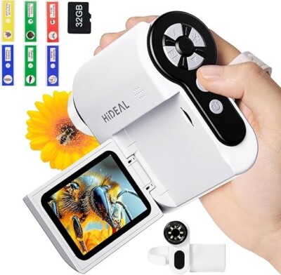 Digital Microscope Kit With Slides 3 in 1 -  2in Screen 1000X Magnification