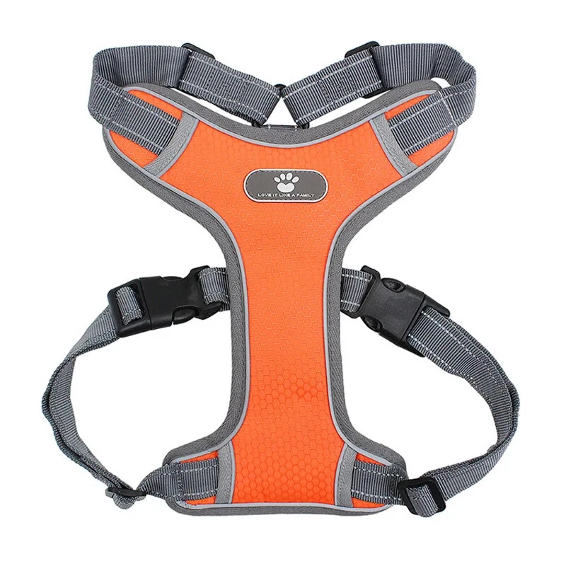 Dog Harness Vest Breathable Dog Training Reflective Nylon Pet Chest Strap New US