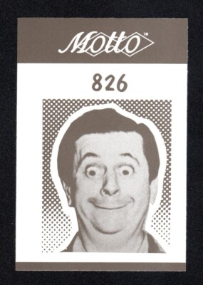 Morey Amsterdam Comedian Actor Vintage 1987 Motto Game Trivia Card #826