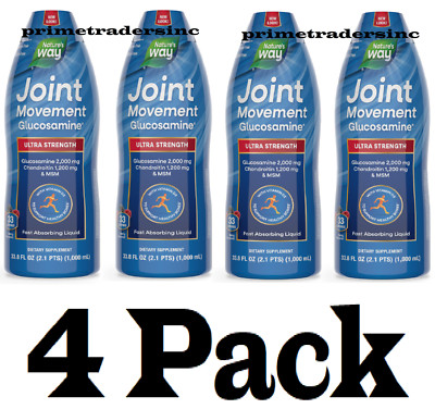 4 Pack - Nature's Way Joint Movement Glucosamine Extra-Strength Liquid 33.8 fl.