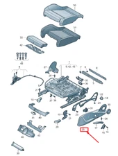 NEW AUDI A5 F5 FRONT RIGHT OUTER SEAT TRIM 8W0881326KMG6 GENUINE