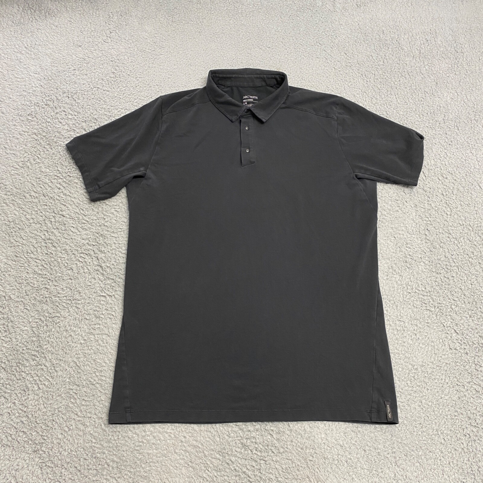 ARC'TERYX Polo Arcteryx uomo grande nera casual outdoor misto cotone golf escursionista A3