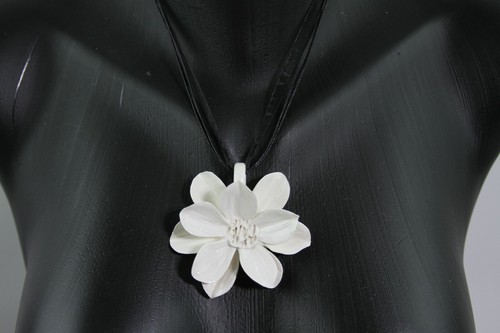 COLLAR DE ESCULTURA FLORAL DE PORCELANA CAPODIMONTE ITALIANO HECHO A MANO NINO ROSA #9 - Imagen 4 de 9