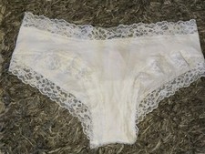 VS lace trim Cheeky Panty BRAND NEW Small White