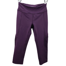 Reebok Women's Legging Size Small Berry Stretch Athleisure Yoga Bottoms Workout