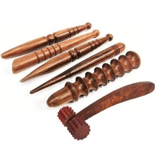 Wooden Acupressure Finger Massager Jimmy in Pure Shisham Wood (Pack of 6 pcs)
