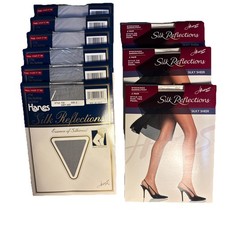 VTG Bundle 9 Hanes Silky Reflections Sandalfoot Style 728 2 Pair Size 2