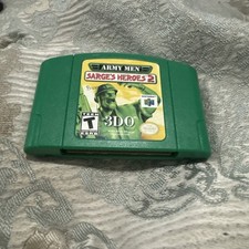 Army Men Sarge's Heroes 2 Nintendo 64 N64 Authentic Cleaned Tested Green Cart