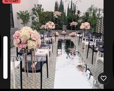 Silver Mirror Aisle Runner Roll for Wedding 3.3 33 ft, Metallic PVC Aisle