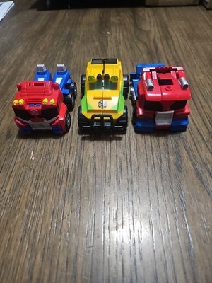 Transformers Rescue Bot Bumblebee Rock Crawler + Optimus Prime 2017 Hasbro 4.5  