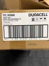 72 count case Duracell CR2025 Lithium Coin Cell Battery 3V APR 2034