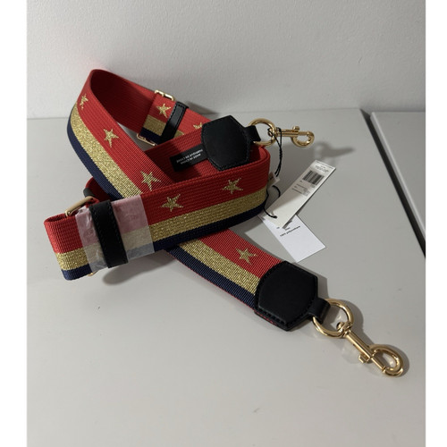 Marc Jacobs Adjustable Bag Strap Star Stripe Red/Gold/Blue/Black Logo Buckle - Picture 1 of 6