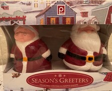 New 2002 PUBLIX SUPERMARKETS Santa Mrs. Clause Encore Ed. Salt & Pepper Shakers