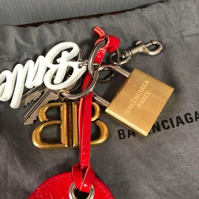 Balenciaga Paloma Charm Keychain Key Ring Limited Edition Women's