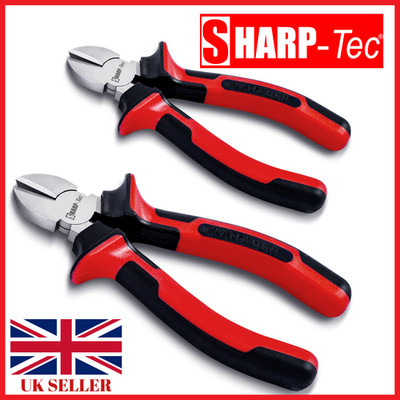 Sharp-Tec Diagonal-Seitenschneidezange | Drahtschneider | rutschfestes Elektrowerkzeug