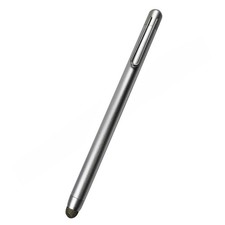 Stylus Touch Screen Pen Fiber Tip Aluminum Lightweight Silver Color for Tablets