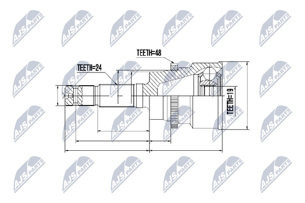 Gelenksatz Antriebswelle Nty NPZ-DA-015 FüR Daihatsu Terios J122 4WD J100 J102-image