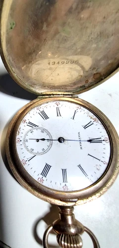 Antique Waltham Hunting Case 20 year Gold Filled Pocket Watch nr