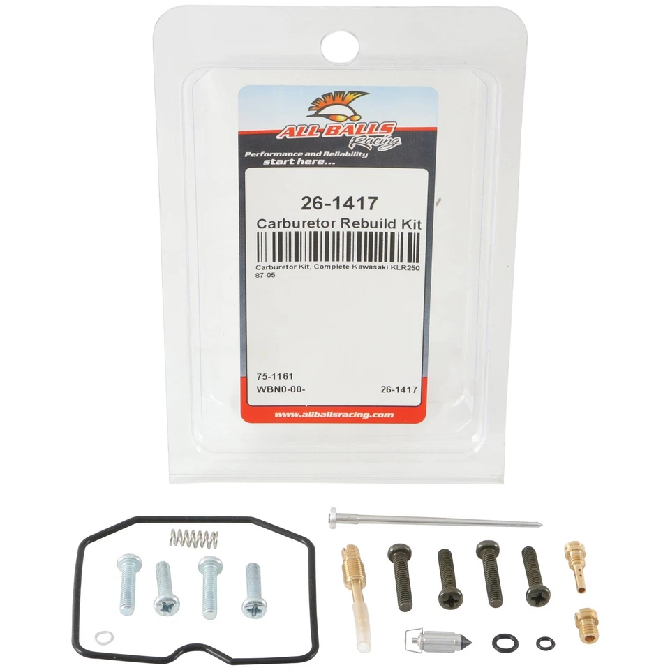 All Balls Carburetor Rebuild Kit 26-1417 For Kawasaki KL 250 (KLR) 87-05 - Image 3 of 4