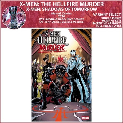 X-Men: The Hellfire Murder (2026) #1 Marvel Comics COVER SELECT