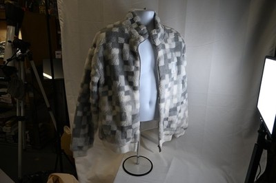 Original Louis Vuitton Damoflage Fleecejacke, Staubbeutel - Größe L