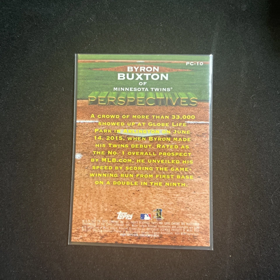 2016 Topps Chrome Byron Buxton Perspectives Refractor #PC10 Minnesota Twins - Image 2 of 2