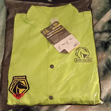 Black Stallion FR Cotton/Cowhide Welding Jacket Green 2XL 30in