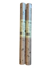 (2) York Wallcoverings Double Rolls 56 sq ft HF8768 Rose Hip Vine, Leaf Berries