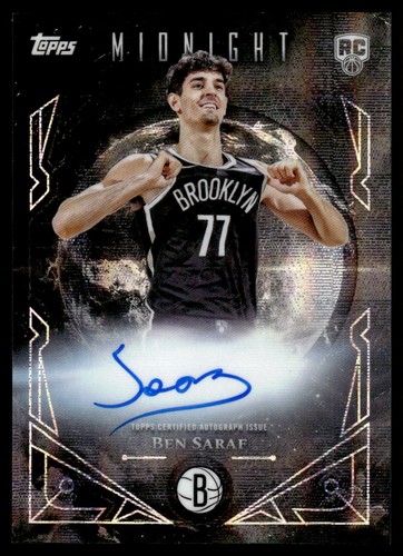 2025-26 Topps Midnight Sun Signatures Rookies Ben Saraf Rookie Auto Brooklyn