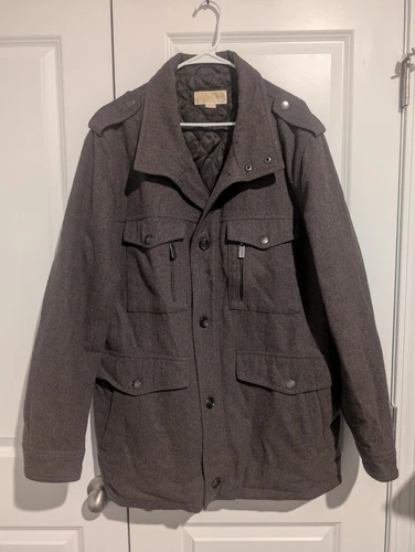 Cappotto uomo Michael Kors misto lana XLT marrone