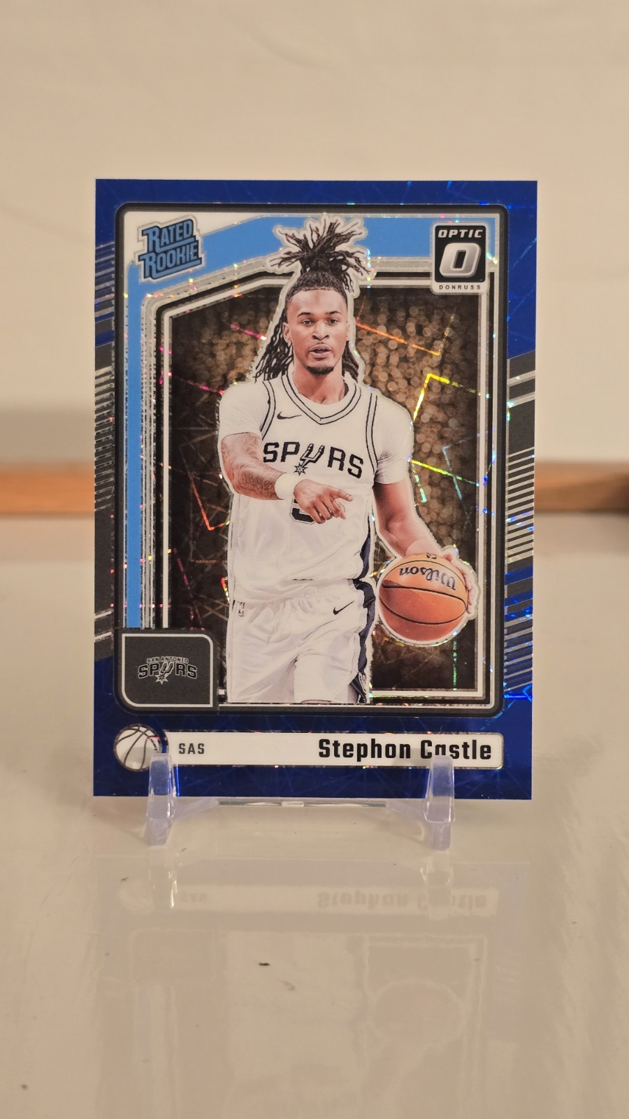 2024-25 Panini Optic - Stephon Castle Blue Velocity #254 Rookie Card