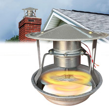 Rauchabzug Ventilator, 40W Abgasrohrventilator Schornsteinventilator Kamin Entlü