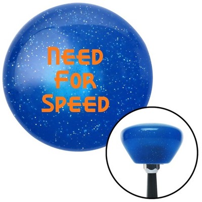Orange Need For Speed Blue Retro Metal Flake Shift Knob w/ M16x1.5 Insert Auto