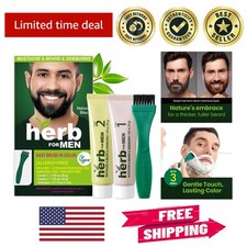 Odorless Nature Black Mustache  Beard Dye - 1 Pack Gel with Sunlight Protection