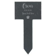 Personalised Dog Memorial Plant Markers Engraved Slate Garden Labels for Outdoor