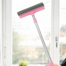 Window Squeegee for Window Cleaning Tool 2 in 1 Car Cleaning Squeegee with Ex...