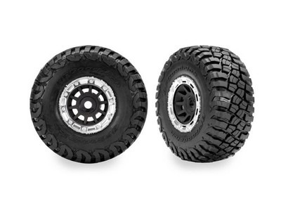 TRAXXAS Mini-Slash 4x4 1.4 Schwarz & Chrome Felgen mit BFG Mud-Terrain Reifen (2