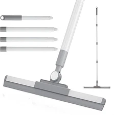 Floor Squeegee for Concrete Floor, Long Handle Shower Squeegee, Squeegee Broom,