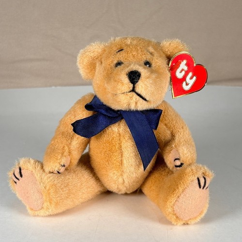 1992 TY Plush Attic Treasures REGGIE Bear 1st Gen Tush Tag Vintage Jointed 8"